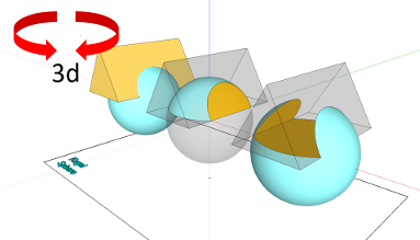 Geometry; Solids with curved surfaces; Ball, trihedral; Solid - intersection with solid